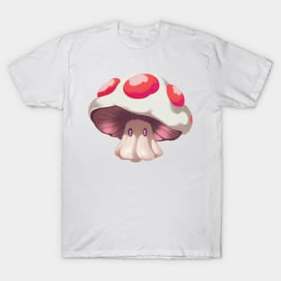 Cute Red, Pink and White Mushroom T-Shirt